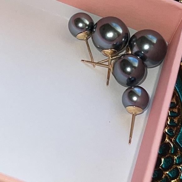 Neiman Marcus 14KT Gold studded Tahitian pearl 9mm Only 1 Single Availab… - Picture 14 of 16